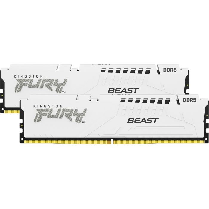 Модуль пам'яті для комп'ютера DDR5 32GB (2x16GB) 5600 MHz Beast EXPO White Kingston Fury (ex.HyperX) (KF556C36BWEK2-32)