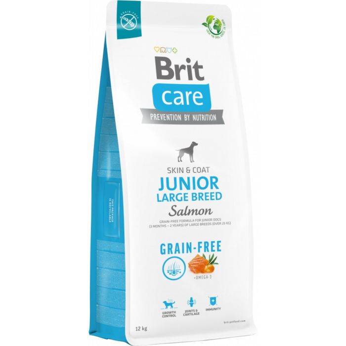 Сухий корм для собак Brit Care Dog Grain-free Junior Large Breed беззерновий з лососем 12 кг (8595602558865)