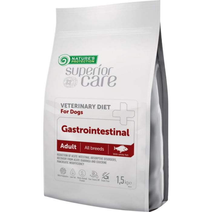 Сухий корм для собак Nature's Protection VD Gastrointestinal White Fish Adult All Breed Dogs з білою рибою 1.5 кг (NPSCVET47576)