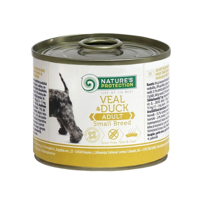 Консерви для собак Nature's Protection Adult small breed Veal&Duck 400 г (KIK45096)