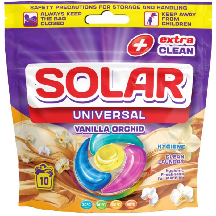 Капсули для прання Solar Household Universal Vanilla Orchid 10 шт. (4820269930278)