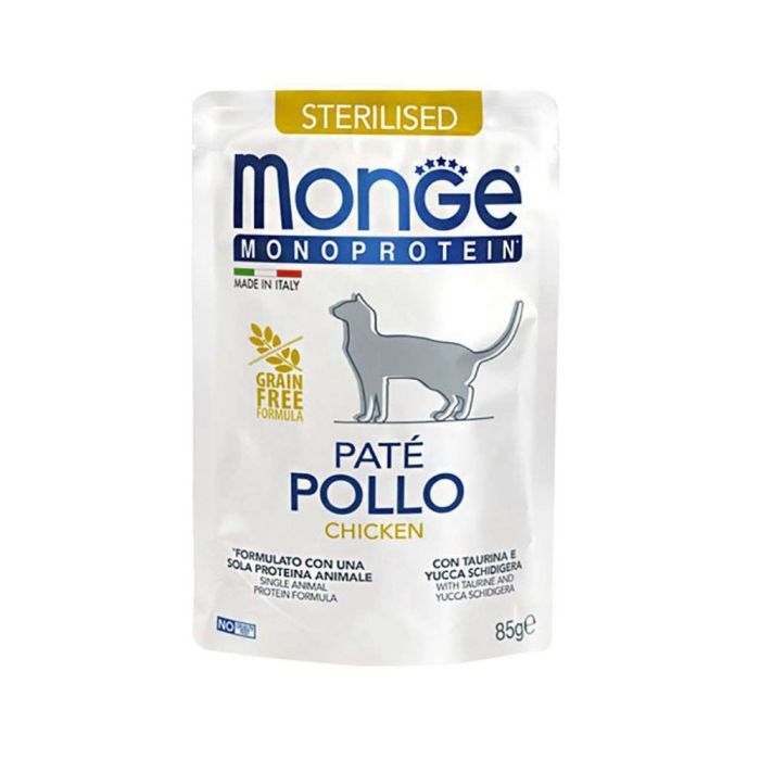 Паштет для котів Monge Cat Monoprotein Sterilised курка 85 г (8009470013710)