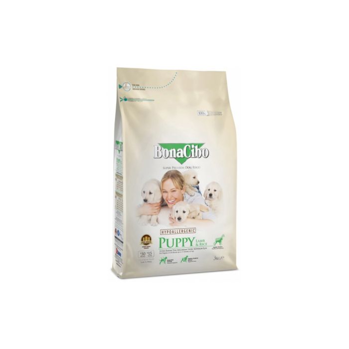 Сухий корм для собак BonaCibo Puppy Lamb&Rice 3 кг (8694686406144)