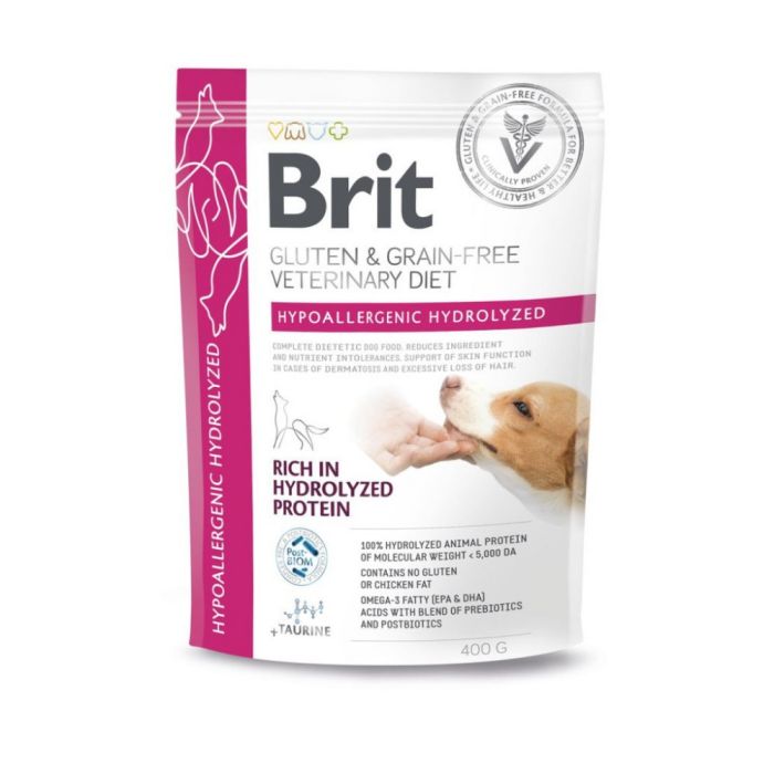 Сухий корм для собак Brit GF VetDiets Hypoallergenic Hydrolyzed 400 г (8595602573585)