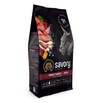 Сухий корм для кішок Savory Adult Cat Steril Fresh Turkey and Duck 400 г (4820232631584)
